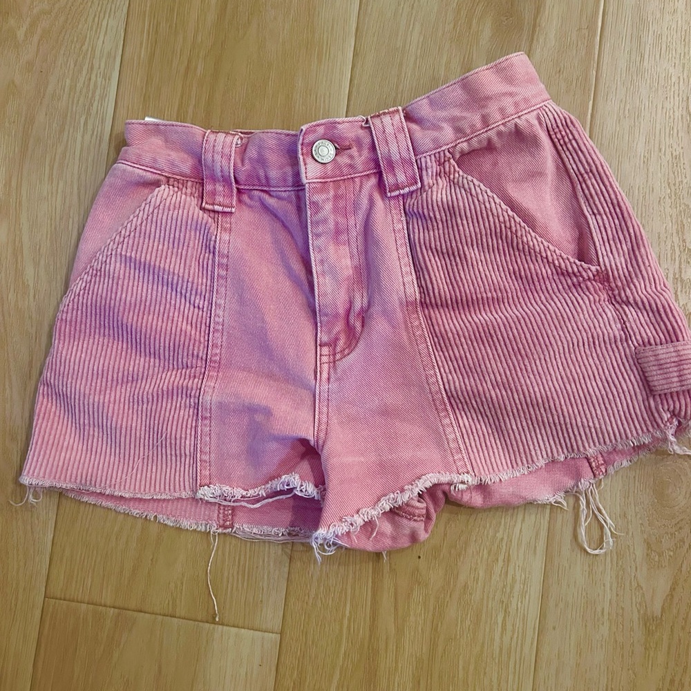 PacSun Pink High Waist Denim Shorts